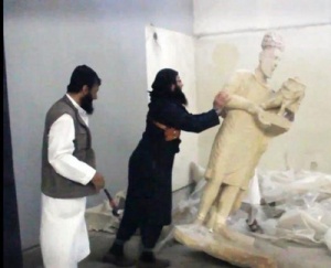 The shameless destruction by ISIS members of historical treasures Iraq will never be able to get back.